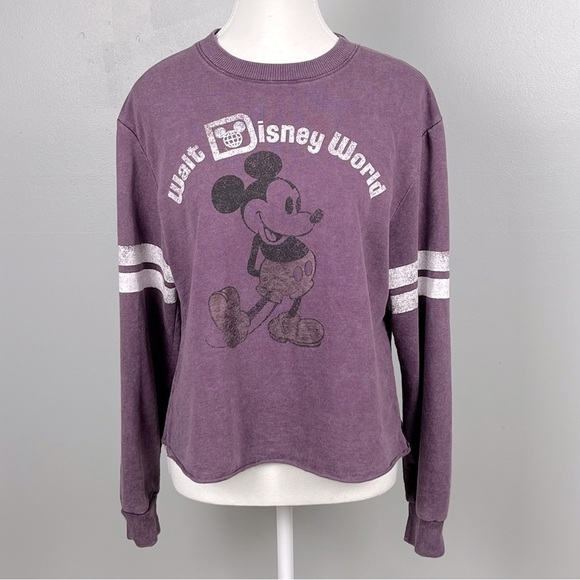 Disney Parks Walt Disney World Mickey jersey style lightweight sweatshirt, small - Picture 1 of 8